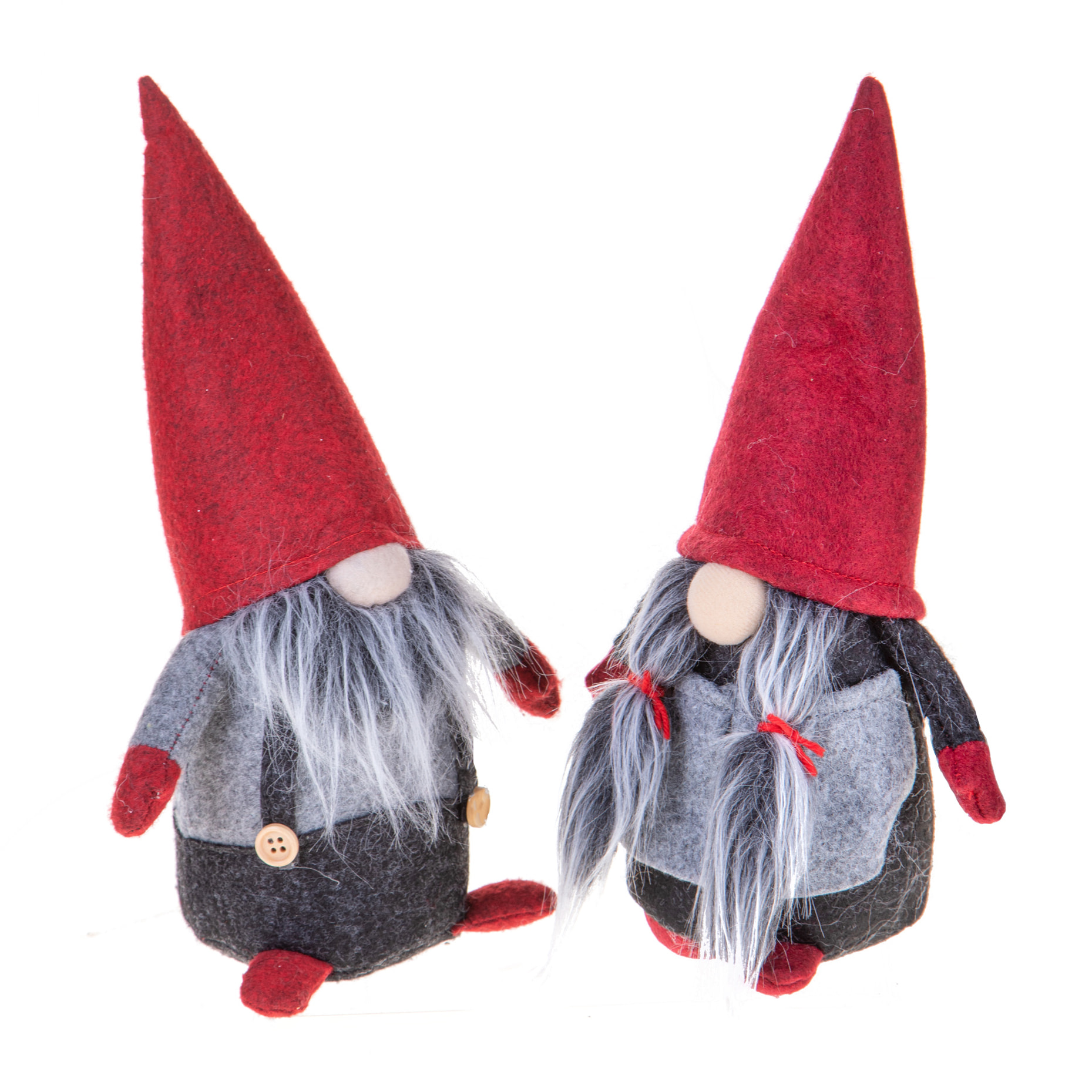 Set 2 elfi - Pezzi 2 - H 23,5 cm - Bianchi Dino - Piante Artificiali -