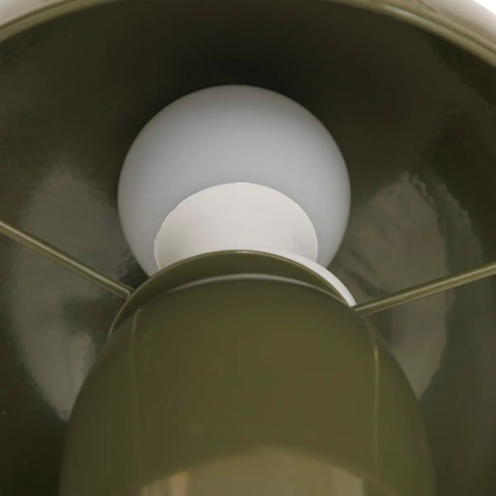 Lampe champignon secteur Lito vert foncé H24,5cm