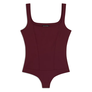 Body scollo quadrato in tessuto brevettato traspirante