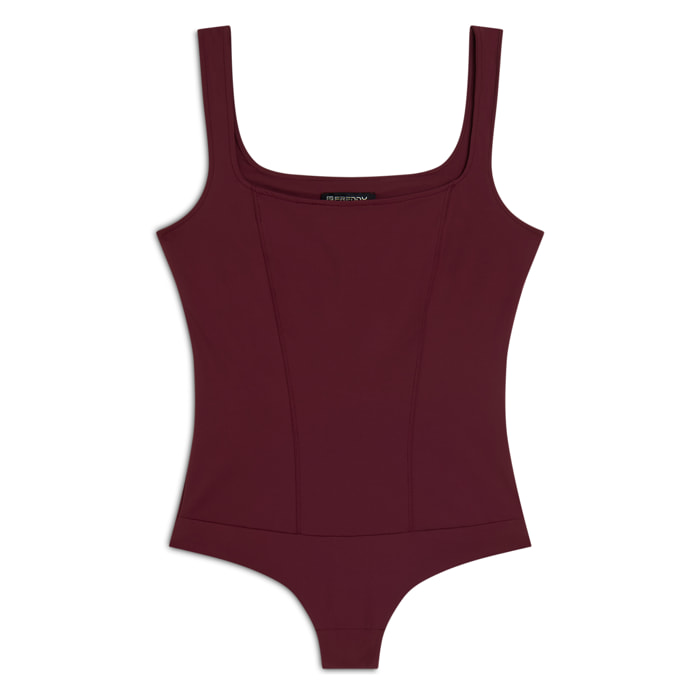 Body scollo quadrato in tessuto brevettato traspirante