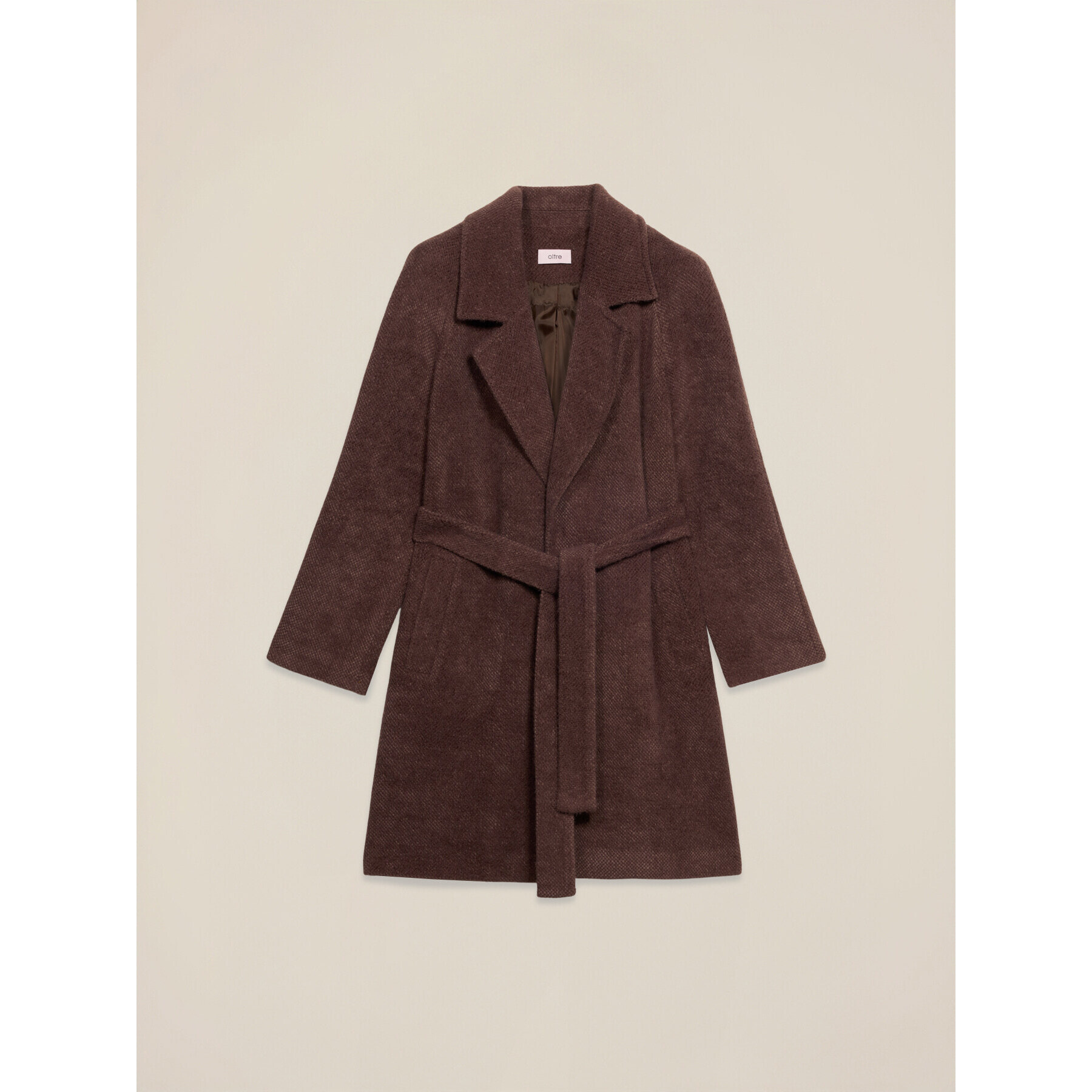 Oltre - Cappotto ammagliato con cintura - Marrone