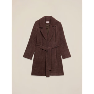 Oltre - Cappotto ammagliato con cintura - Marrone