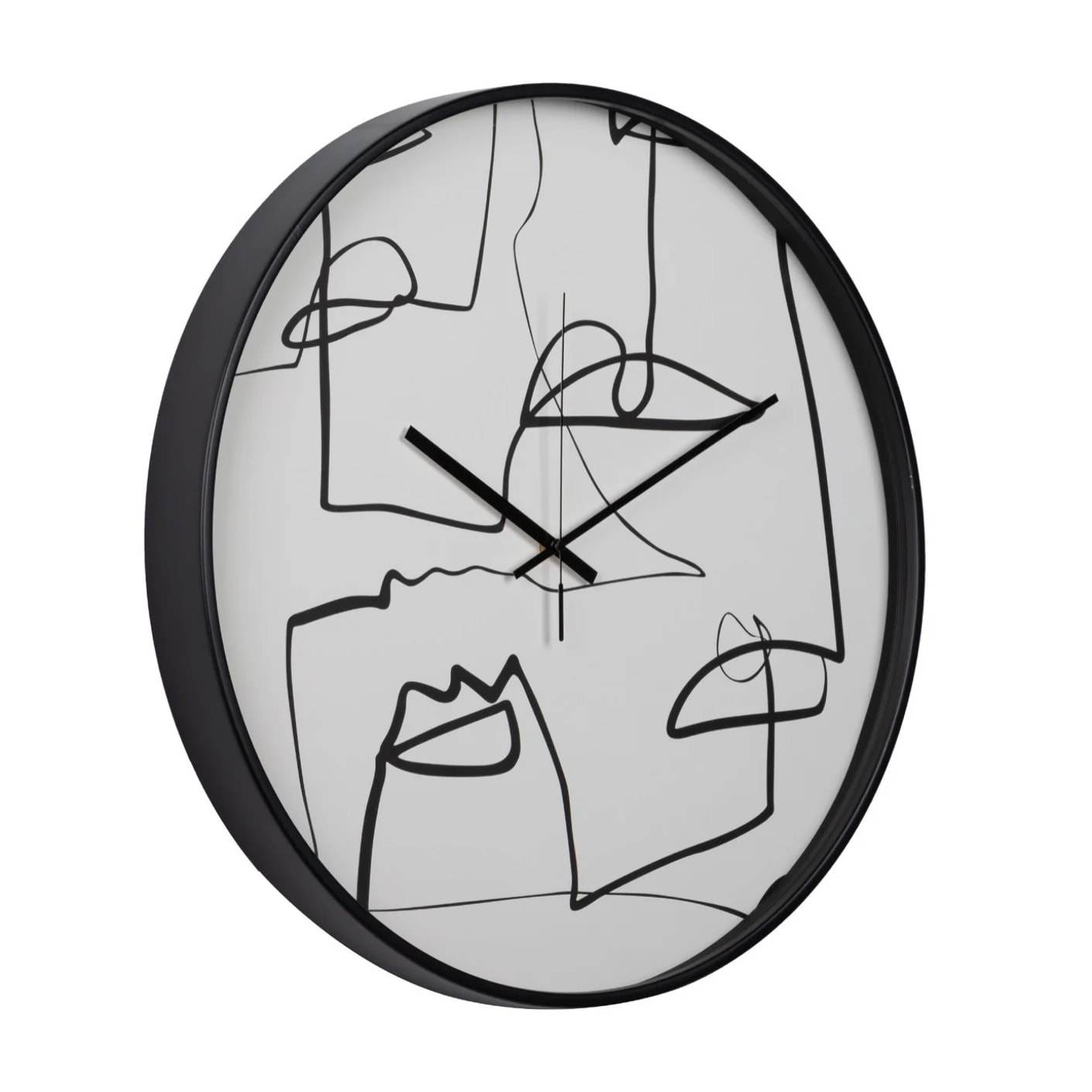 Reloj Pared Metal Negro 60x4,5x60 Cm