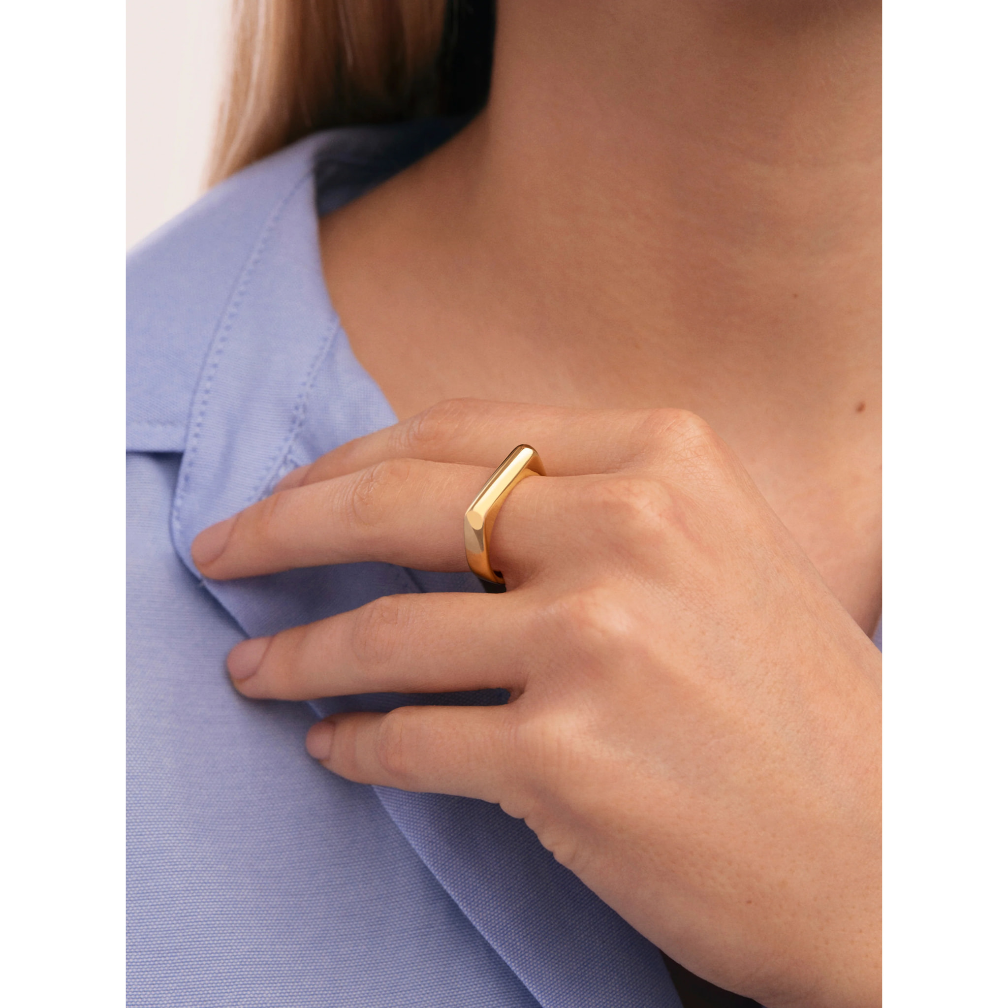 Anillo Mariana Acero Baño Oro