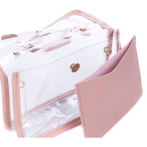 Zeccone bolso bandolera tote mini, de PVC transparente y piel sintética.