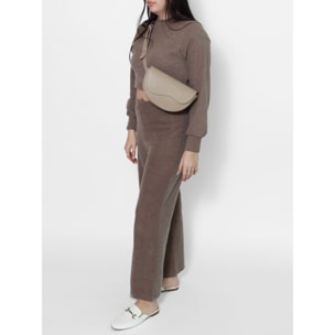 Marsupio da donna in vera pelle - Modello False - Made in Italy - 25.0 x 15.0 x 9.0 cm