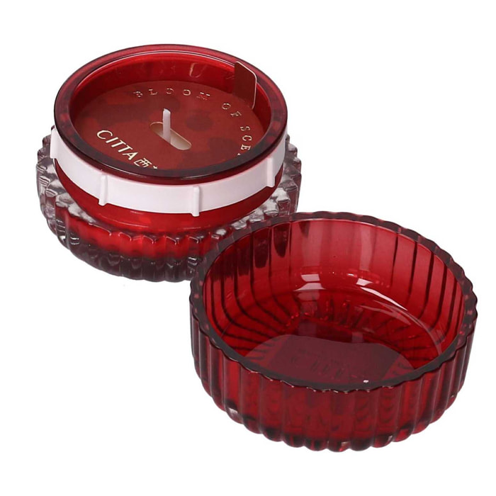 Set di 2 candele profumate all'arancia in vetro cm22,5x11,5h7