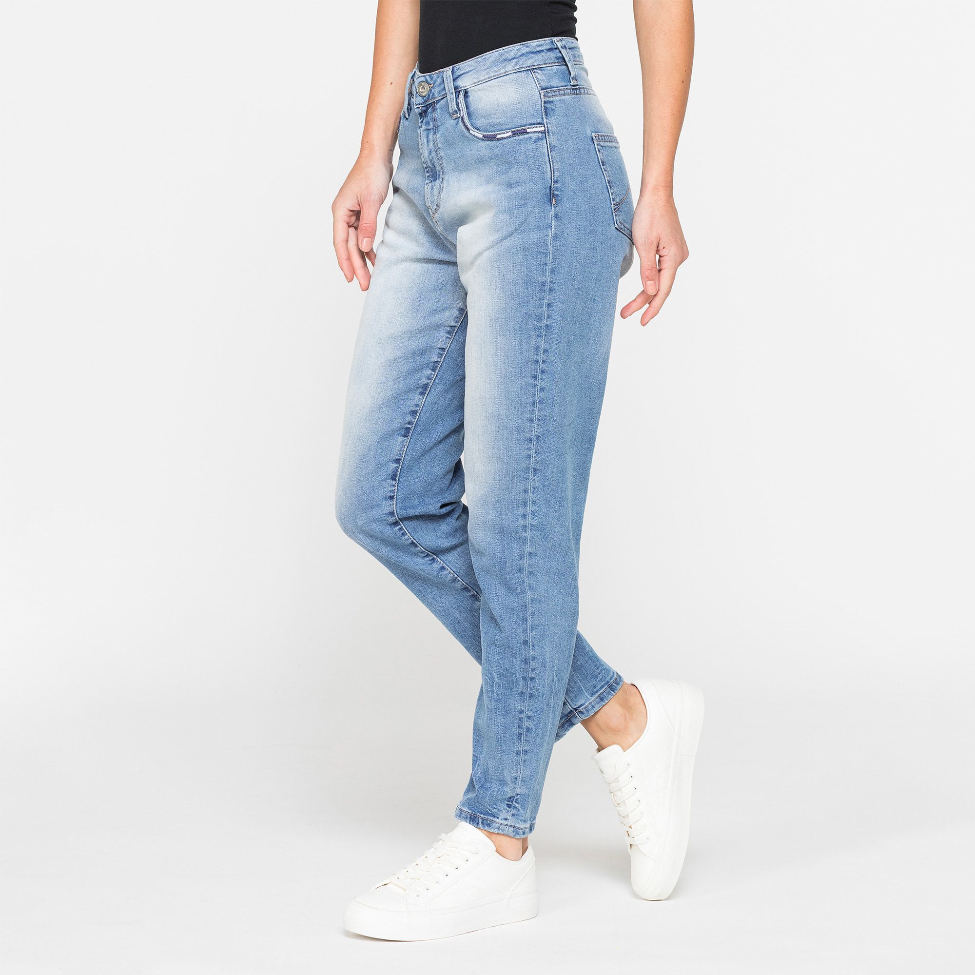 JEANS MOM CINQUE TASCHE IN DENIM STRETCH 12,2oz