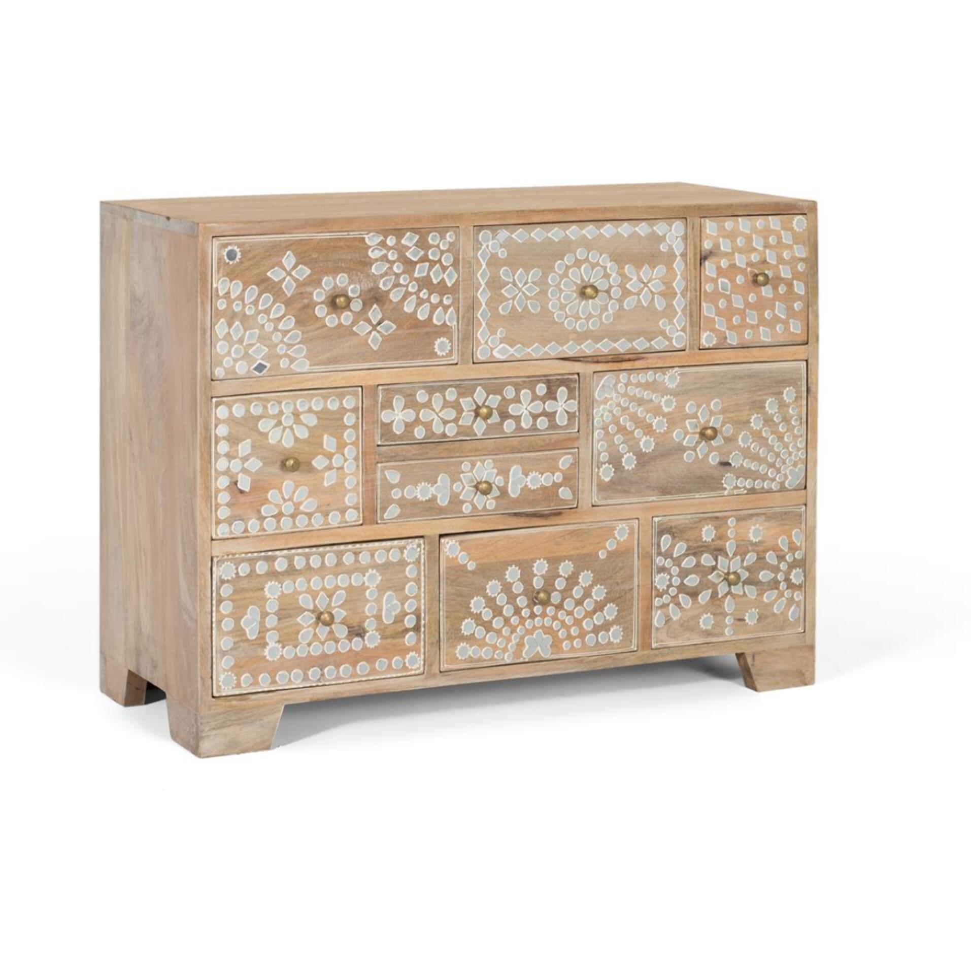 Cómoda de diez cajones - 60x81x33cm