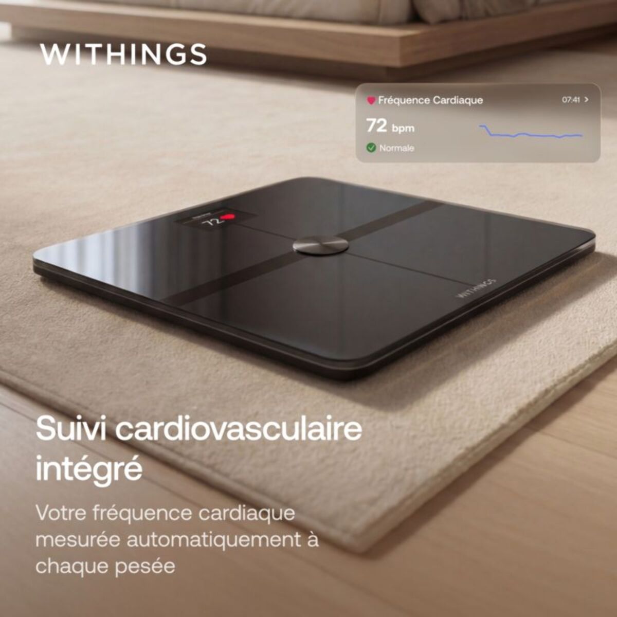 Pèse personne connecté WITHINGS Body Smart Noir