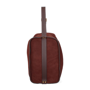 Borsa a spalla da donna Made in Italy - Modello Cielia Pro - Pelle scamosciata - 35.0 x 23.0 x 14.0 cm