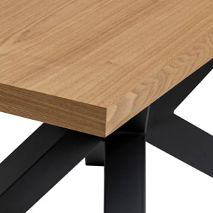Table à manger extensible "Olaf" métal et bois L180-220cm