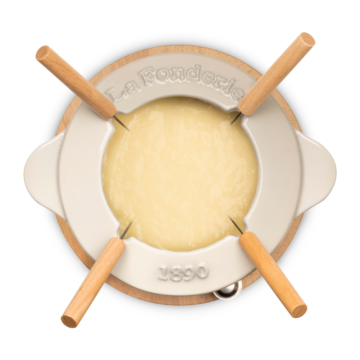 Fondue de Hierro Fundido, MONT JOLY, Beige, 4 personnes