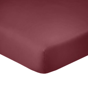 Drap housse coton cerise