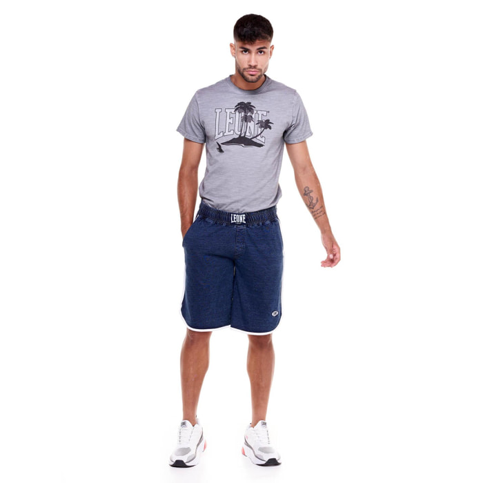 Shorts de hombre con lavado denim índigo