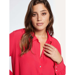 Fiorella Rubino - Camicia in viscosa ECOVERO™ - Rosso