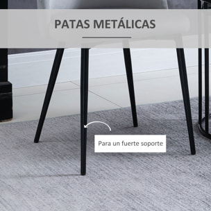 Set 2 Sillas de Comedor de Esponja y Madera 49x50x77 cm Gris