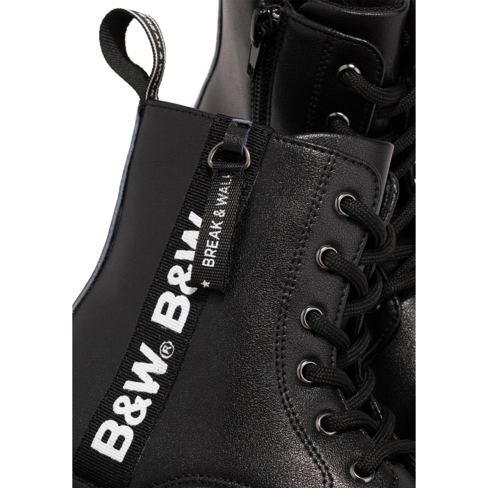 Botas de Niña Militares Logo Negro B&W