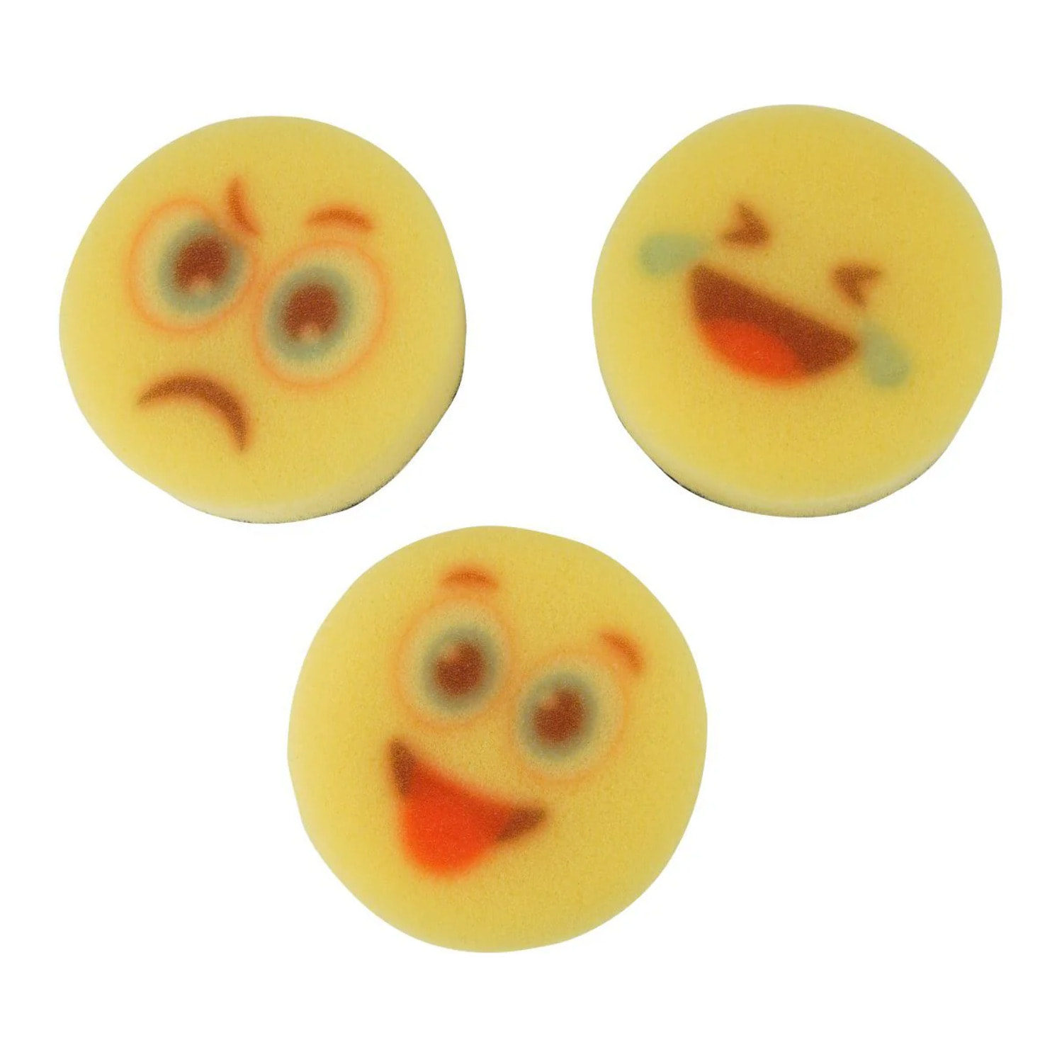 Lot de 3 éponges de vaisselle motifs emoji Fackelmann Tecno