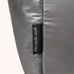 Bolso Hobo Minimalista en Poliamida Reciclada DEEP RECYCLED HOBO PLATA