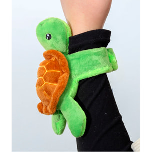 Peluche extrasuave y mullido. Diseño tortuga con mecanismo enrollable. 14 cm.