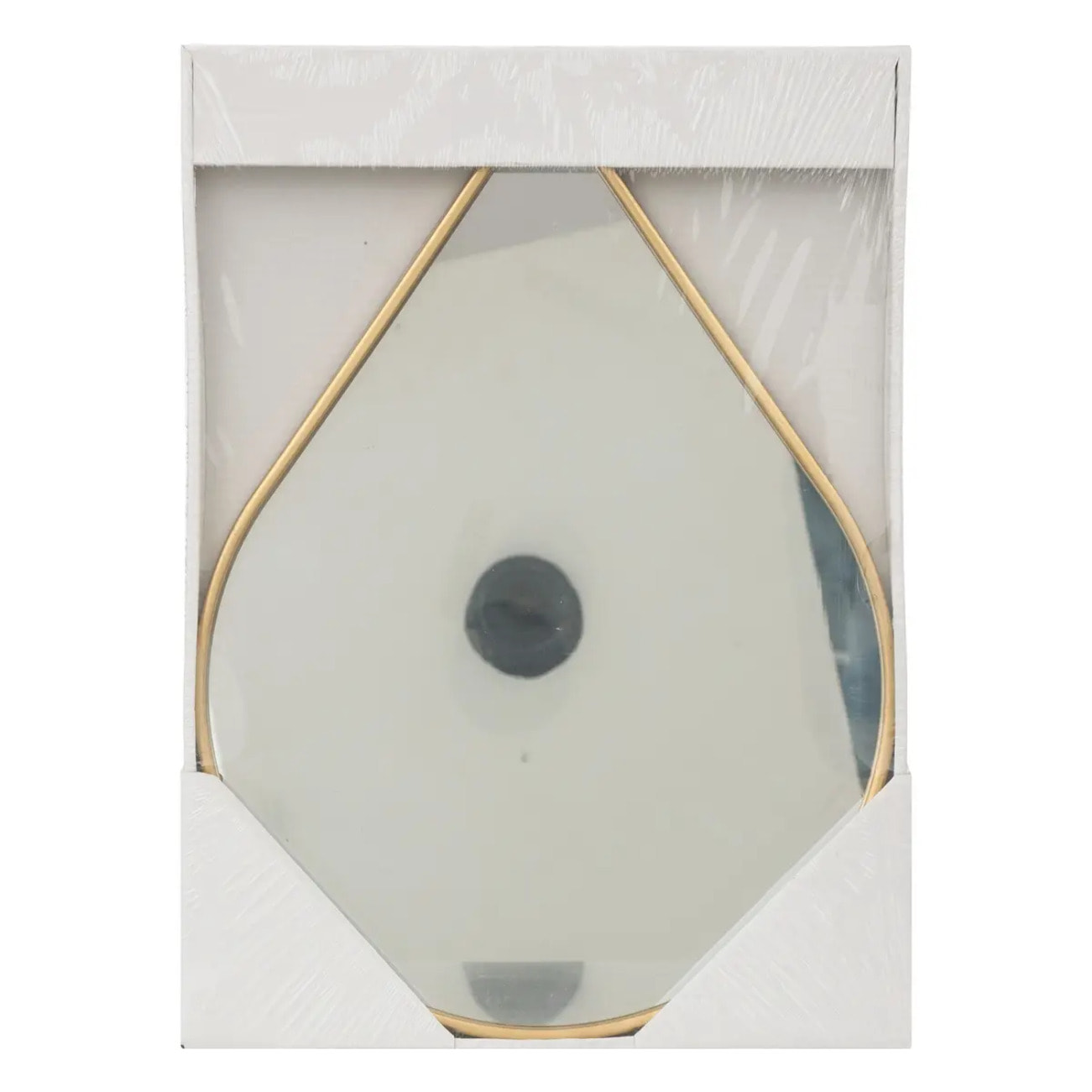Miroir "Goutte" métal doré 28x39cm
