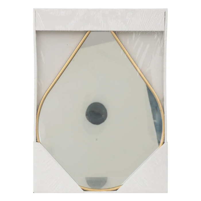 Miroir "Goutte" métal doré 28x39cm