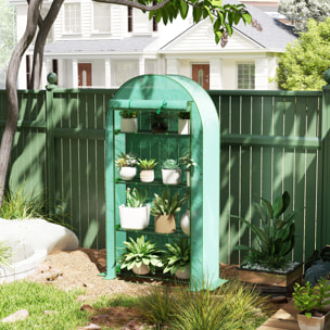 Serre de balcon jardin 4 étagères 105 x 45 x 160 cm vert