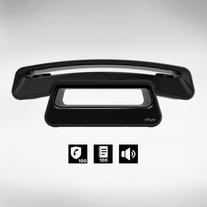 Téléphone sans fil ALCATEL ePure Iconic Noir
