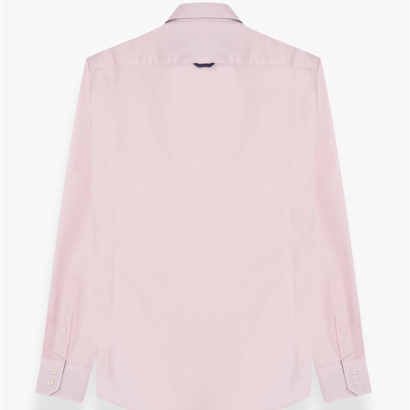 Camicia Uomo 2 Bottoni Button Down Slim Popeline Stretch Unito Rosa