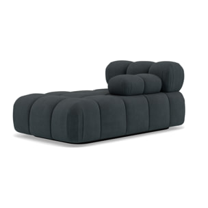 Ruby - module d'assise méridienne droite en velours texturé - Noir