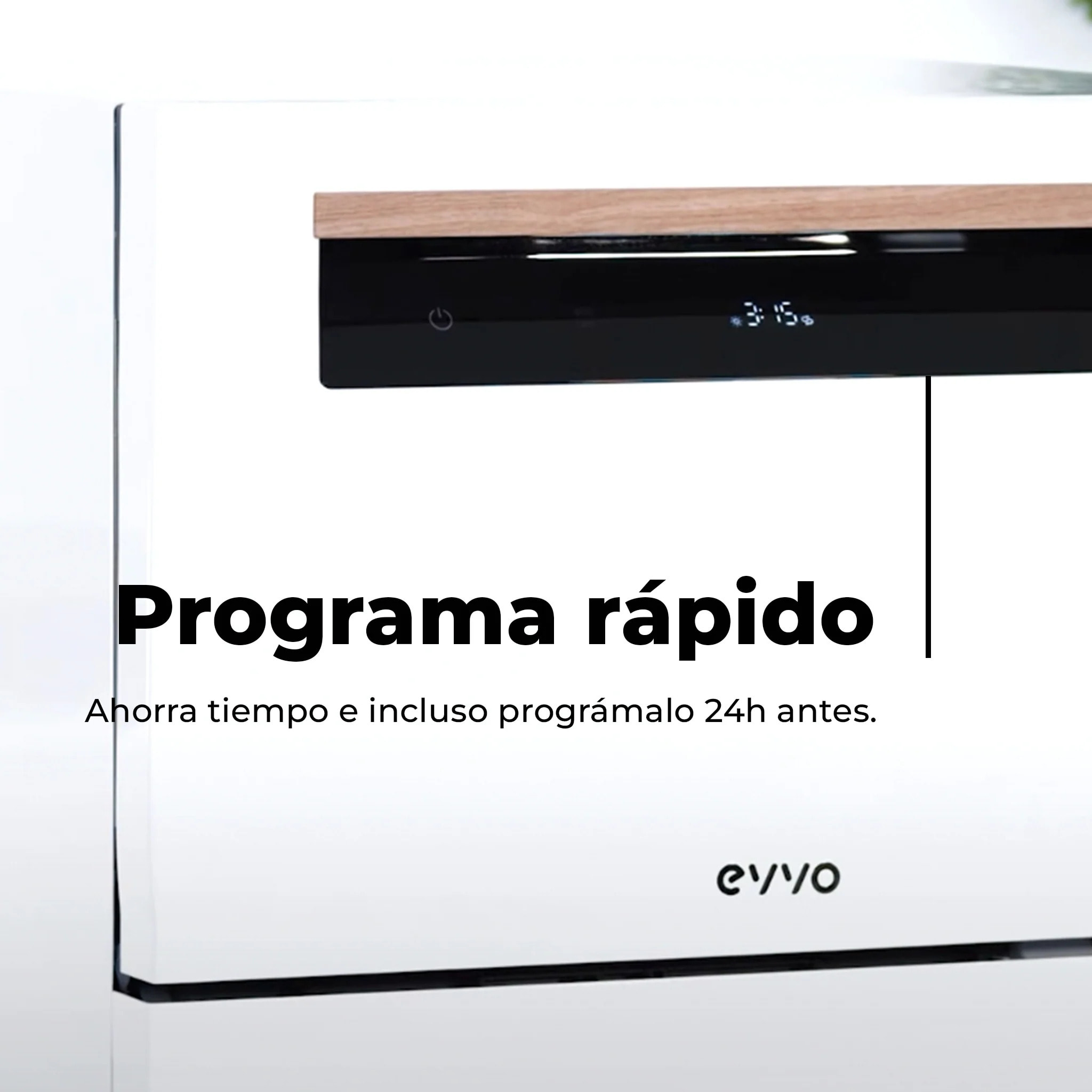 Lavavajillas EVVO Mini D, 6 Cubiertos, 8 Programas, Blanco, Ancho 550 mm