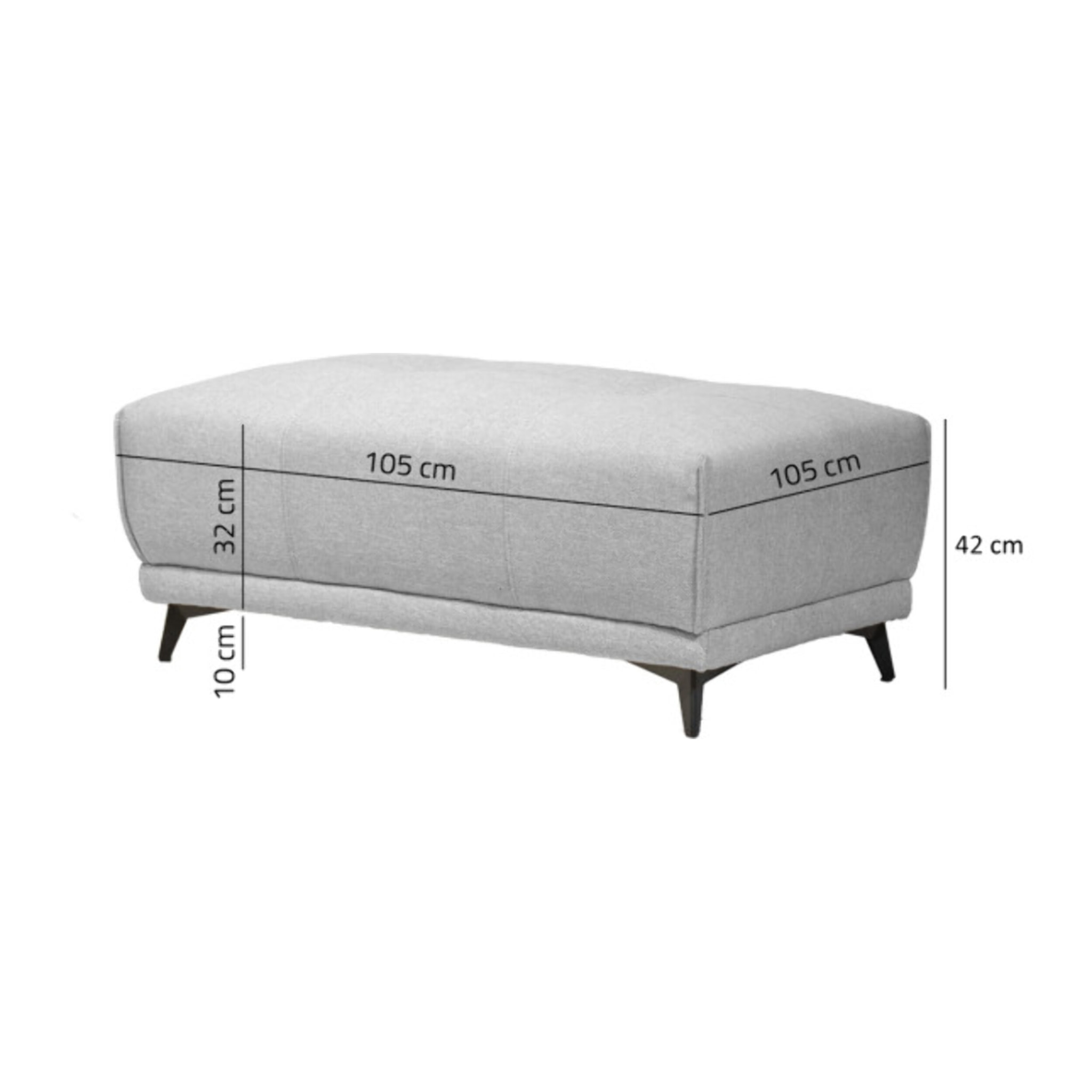 Pouf de canapé modulable à composer en tissu - BORA