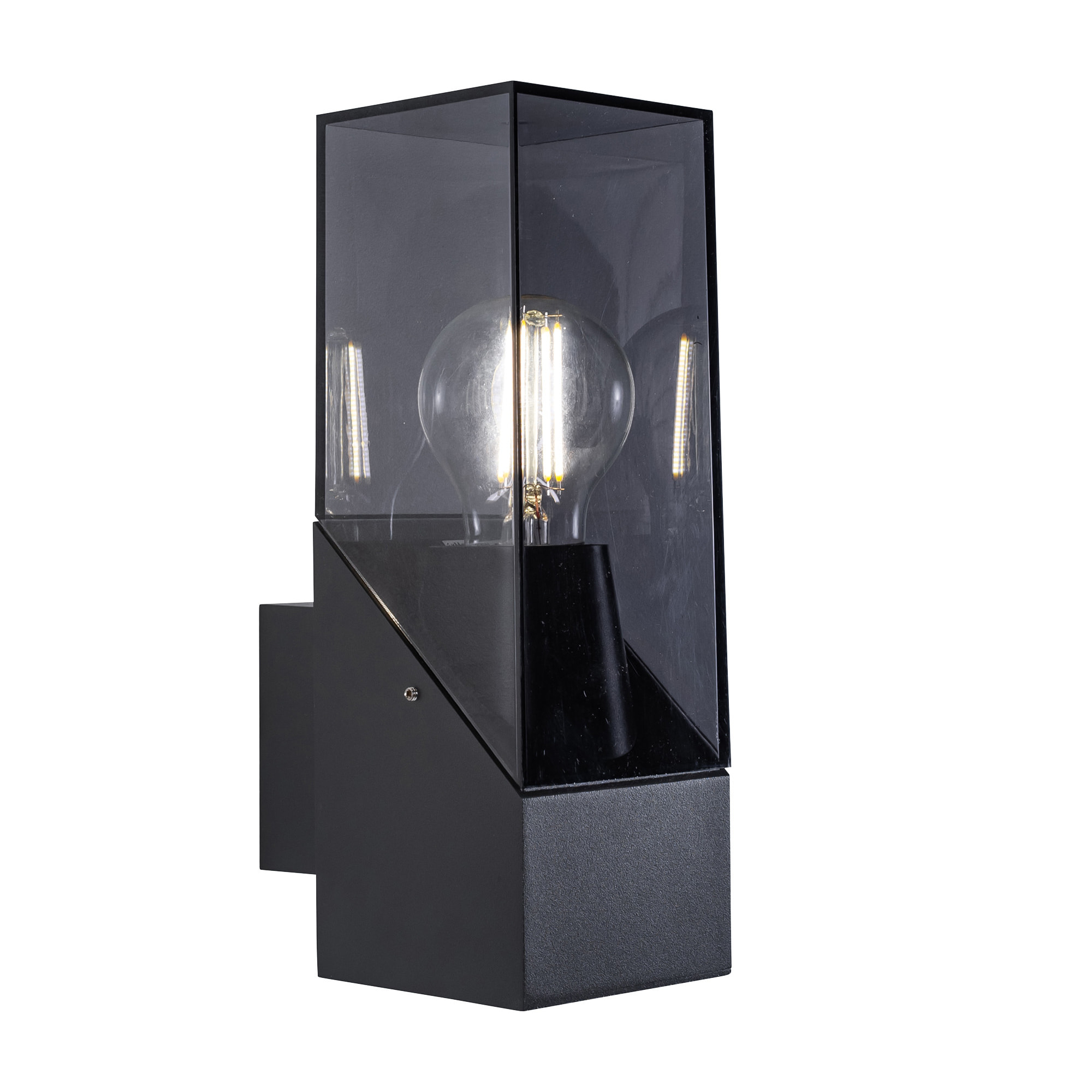 FORLIGHT Aplique Exterior IP54 LED 15W Gris Urbano E27 para Jardín, Terraza, Entrada