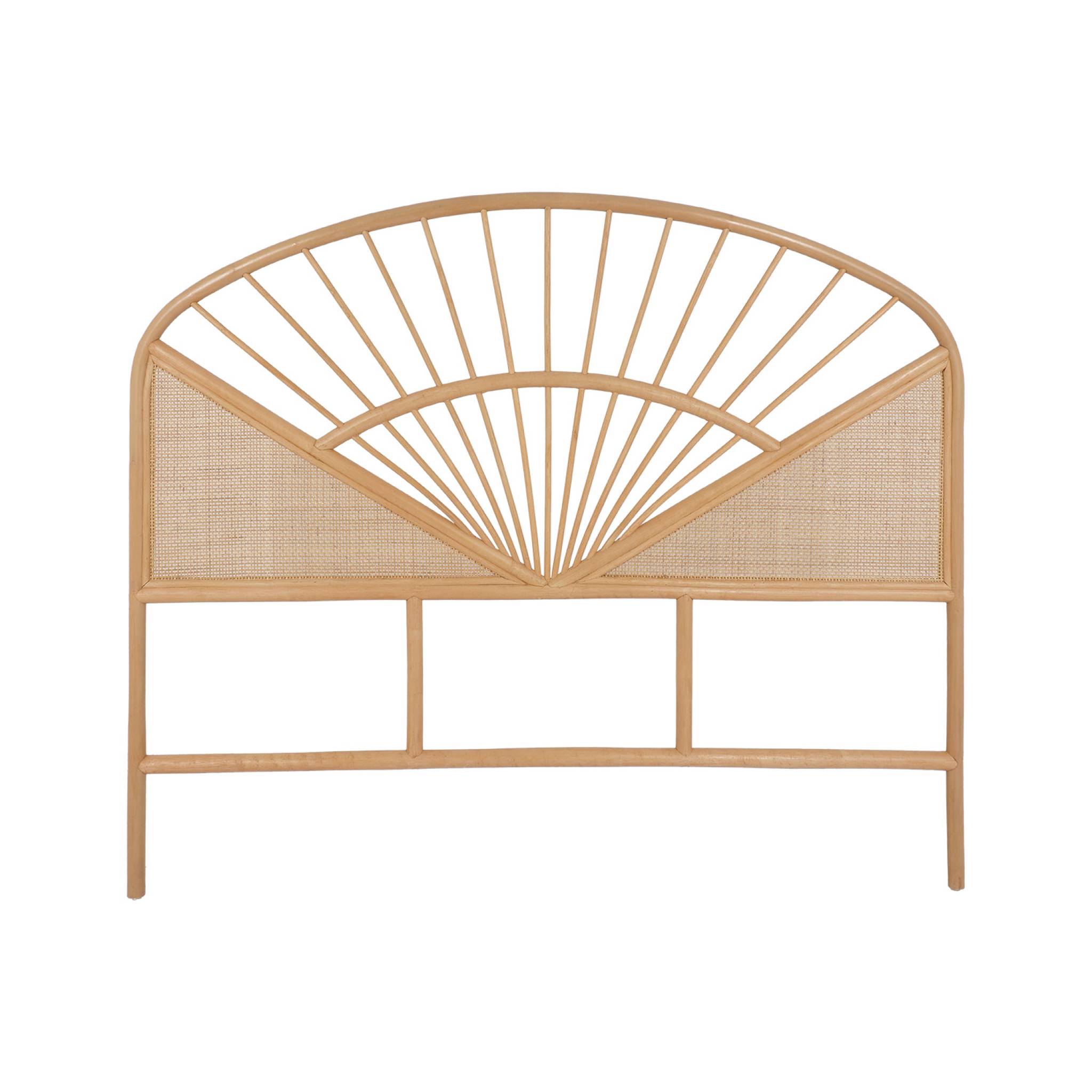 Tête de lit bohème rotin naturel et cannage TOMIA