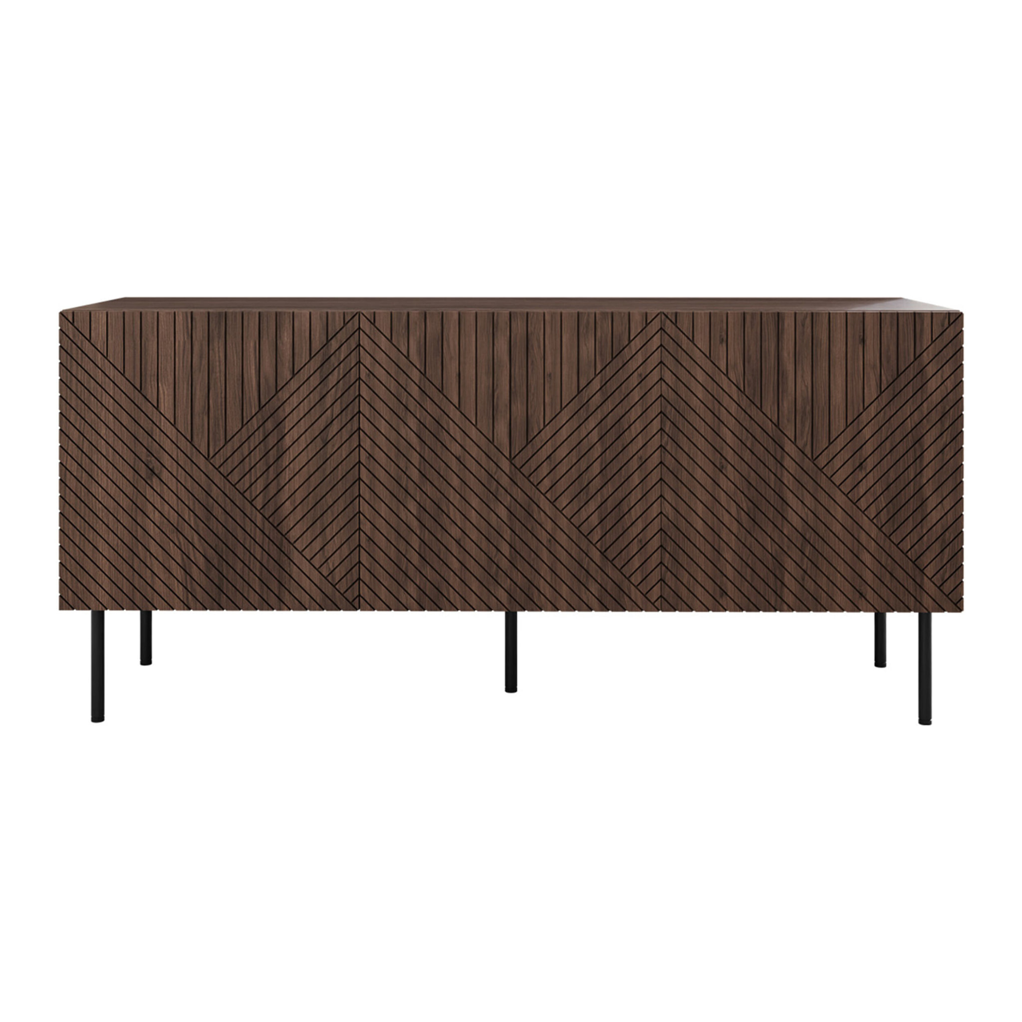 Salvador - buffet bas - effet bois - 3 portes - 150 cm - Bois