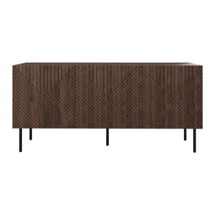 Salvador - buffet bas - effet bois - 3 portes - 150 cm - Bois