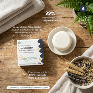 Champú sólido Método Curly con Proteína hidrolizada Planeta Huerto 85 gr
