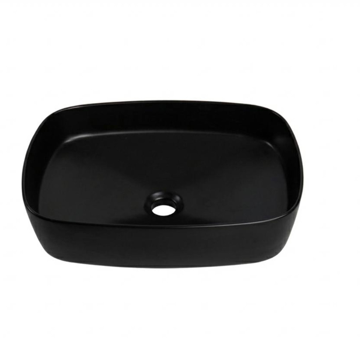 Vasque à poser rectangulaire 50 x 37,5 x 13,5 cm sans trop-plein noir mat PixL (CEPX4937BKM)