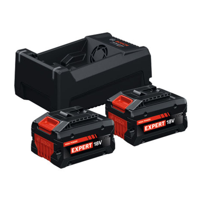 Starter Set 2 batteries Expert 5,5Ah EXBA 18V-50+ 1 chargeur GAL 12V/18V-80 (C) - BOSCH - 1600A0373P