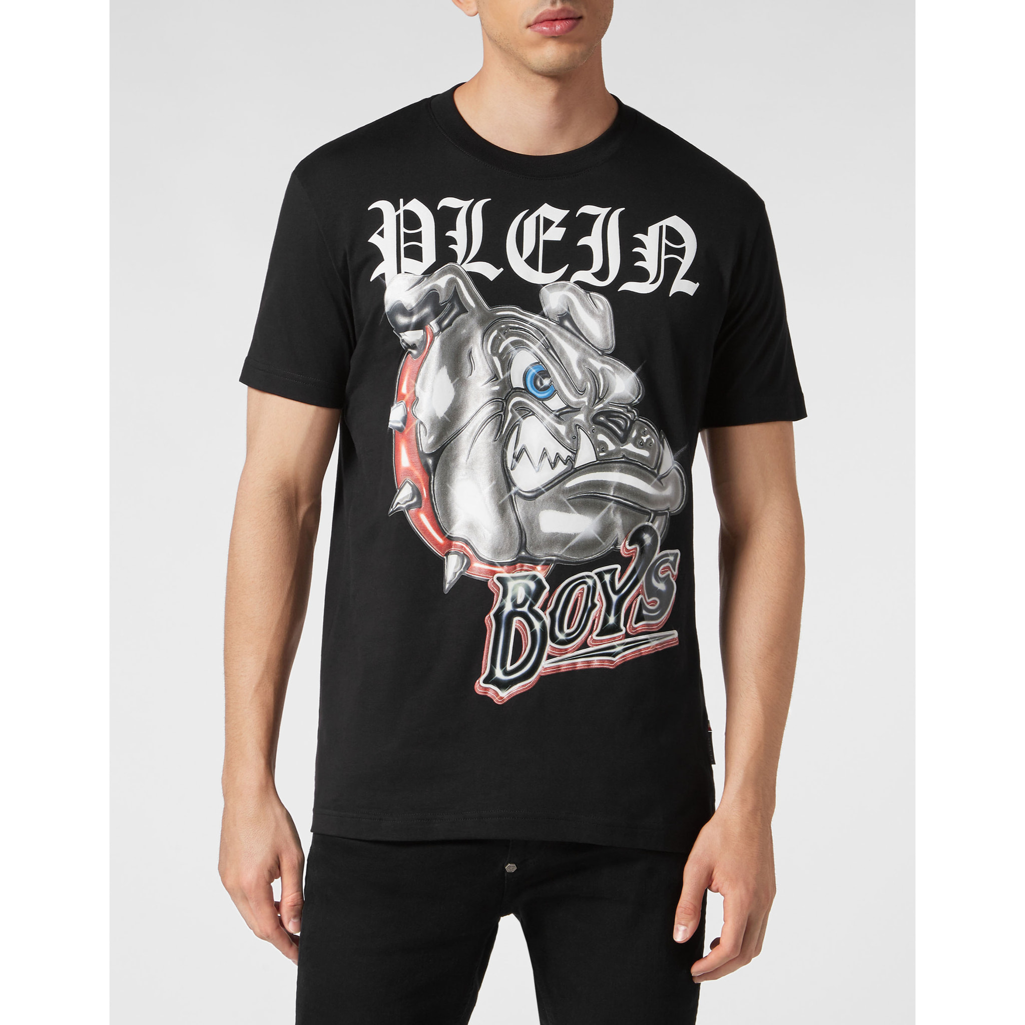 PHILIPP PLEIN Camiseta de cuello redondo y manga corta BULLDOGS