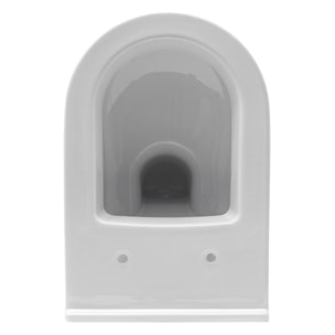 Pack WC Bati-support Geberit Duofix + Cuvette suspendue Vitra S50 avec bride + Abattant soft close + Plaque blanche (S50Geb3/BP)