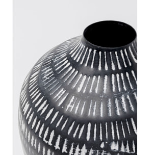 Vase Madalin noir et blanc 24cm Kare Design