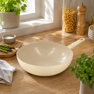 Wok 28cm en aluminium marguerite - tous feux MARGUERITE