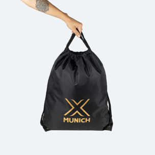 MUNICH GYM SACK Mochila de Cuerdas Deportiva con Cierre de Ajuste Negra y Dorada