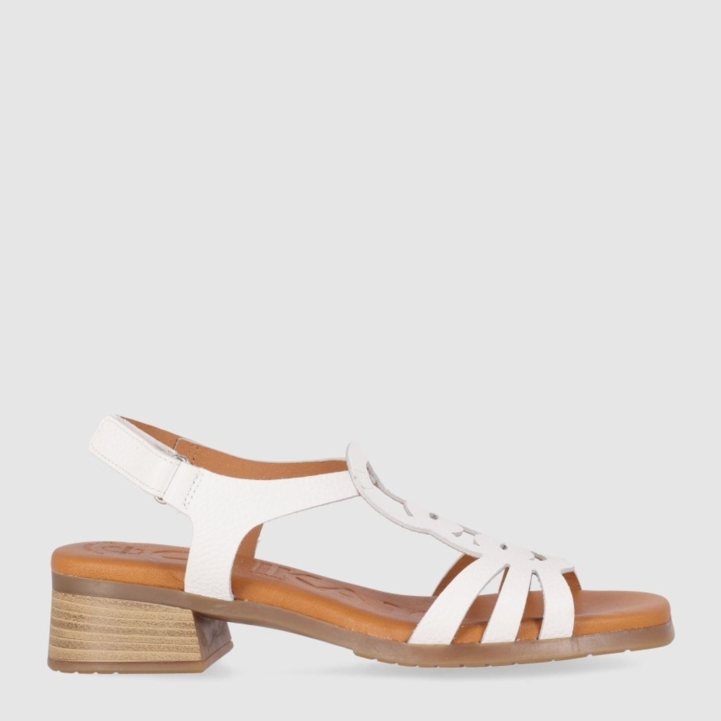 Sandalias de Piel - Blanco - Tacón: 3 cm