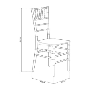 Pack 4 sillas de comedor Tyra Transparente