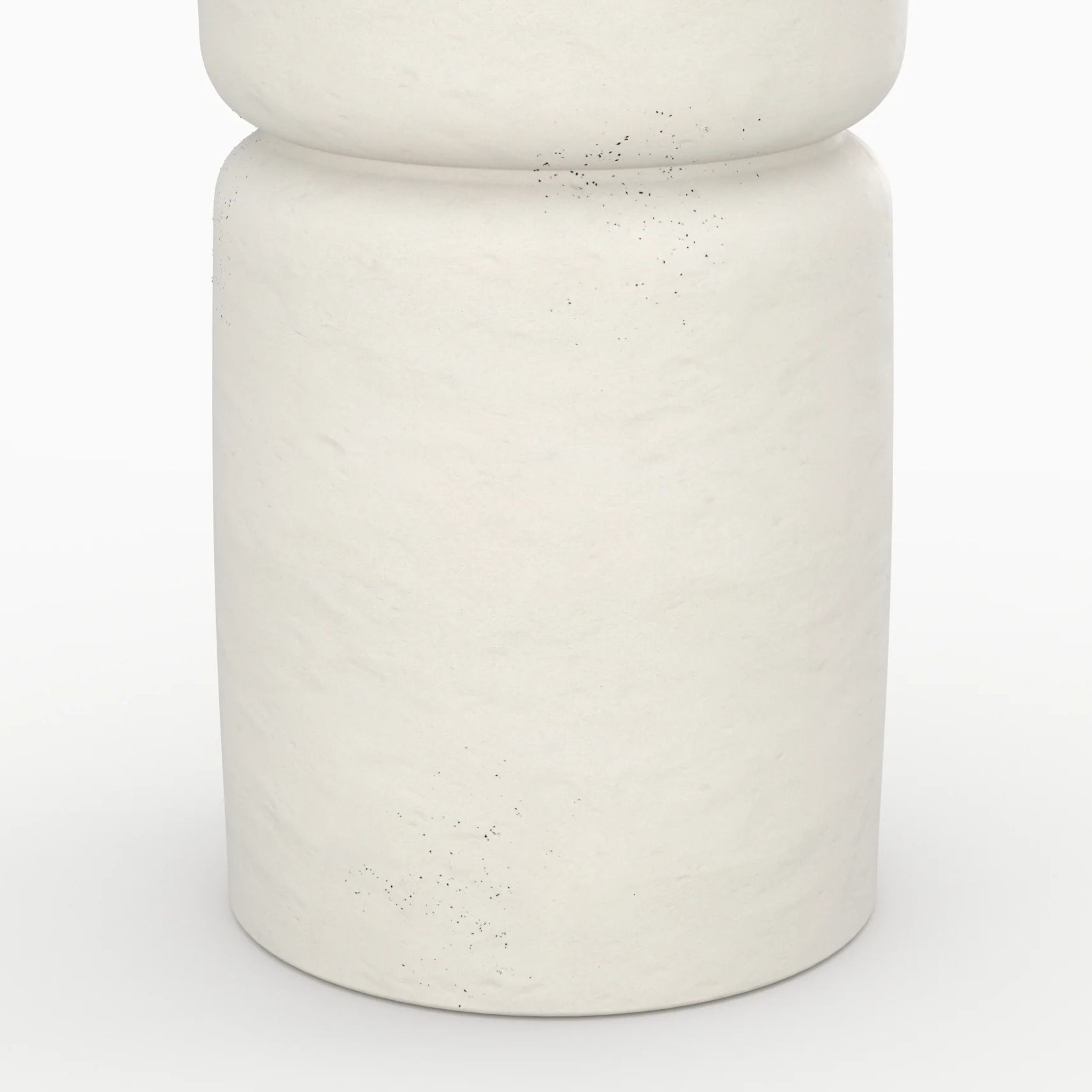 Table d'appoint ronde en béton blanc D30 cm - Tahiti