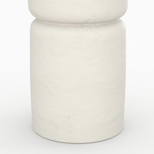 Table d'appoint ronde en béton blanc D30 cm - Tahiti