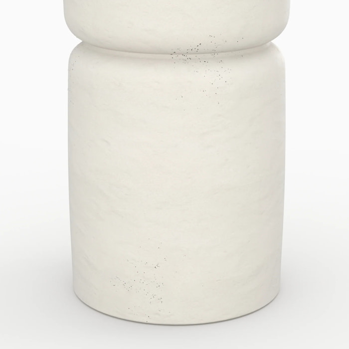 Table d'appoint ronde en béton blanc D30 cm - Tahiti